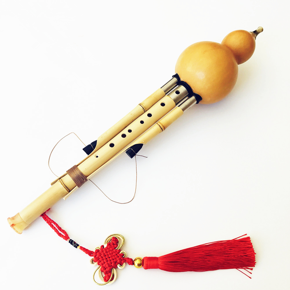 Musical Instrument In Chinese - Trung Quốc Handmade Hulusi Vàng Tre