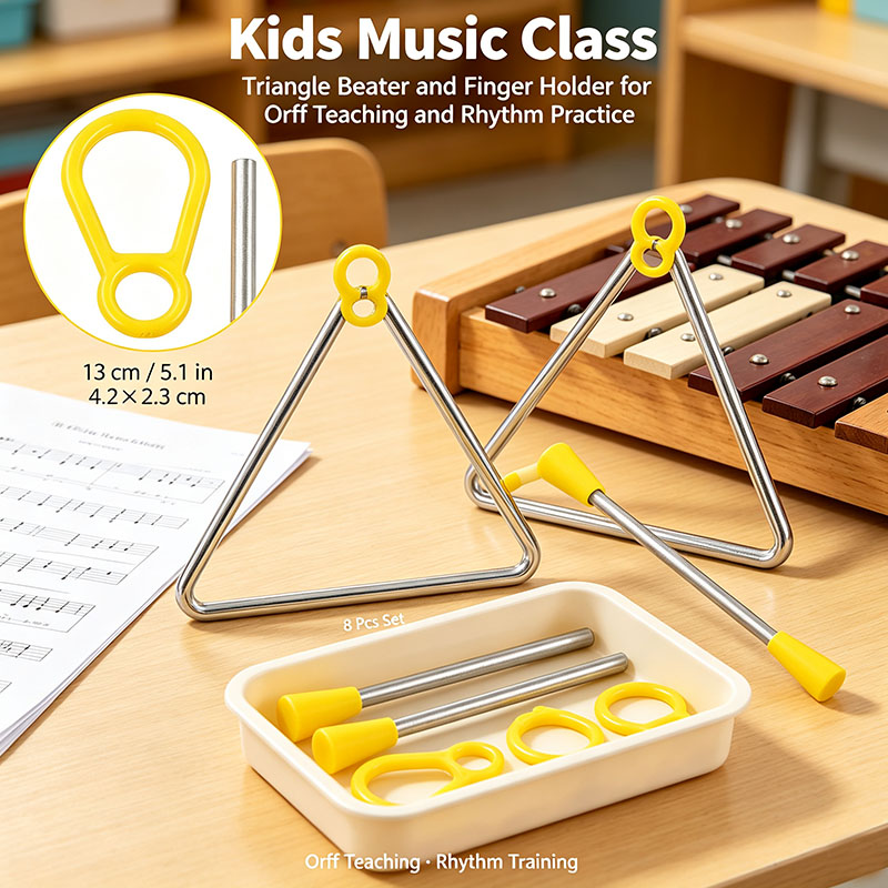 4 Pcs Classroom Percussion Rod - đánh giá và giá Triangle Beater Music