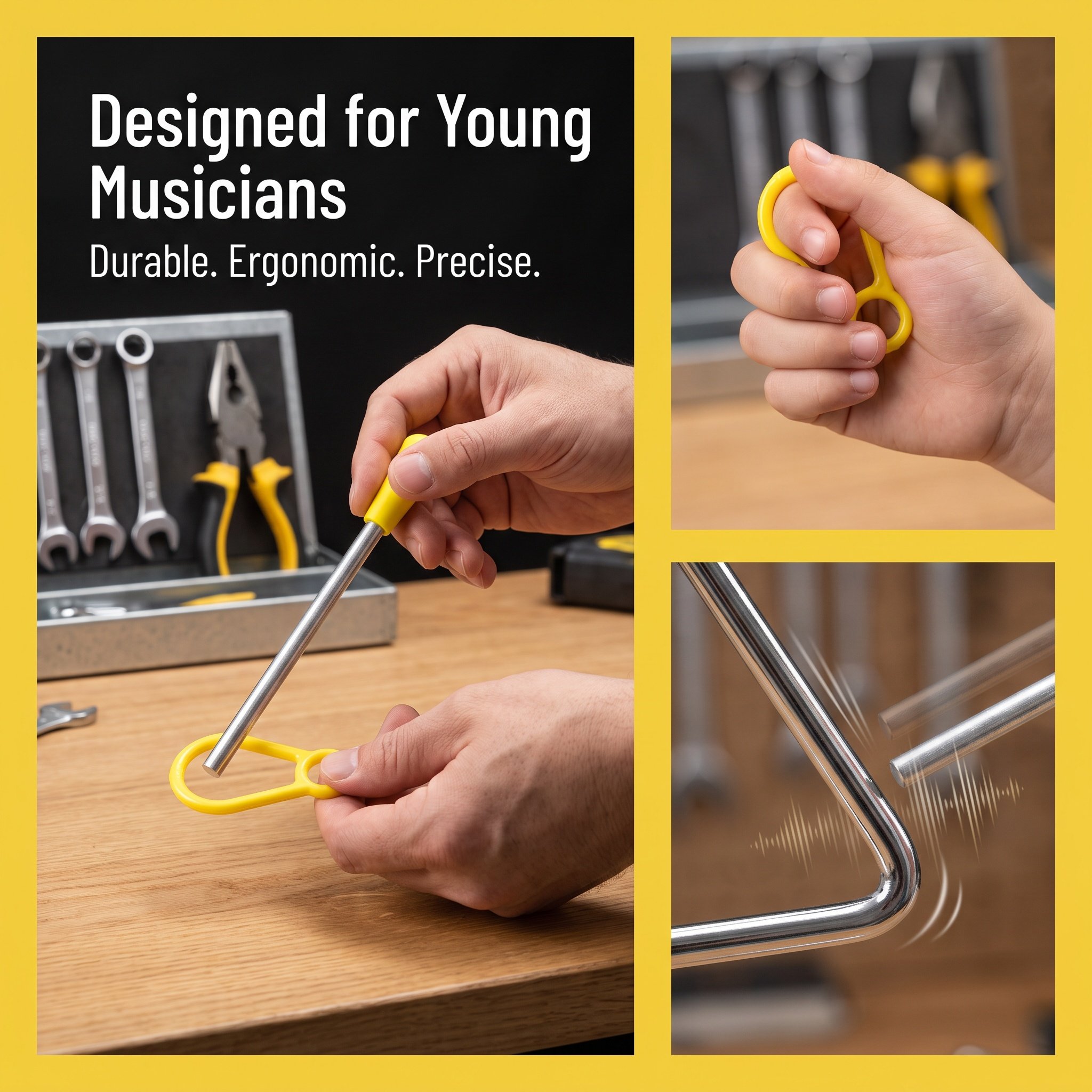 4 Pcs Classroom Percussion Rod - đánh giá và giá Triangle Beater Music