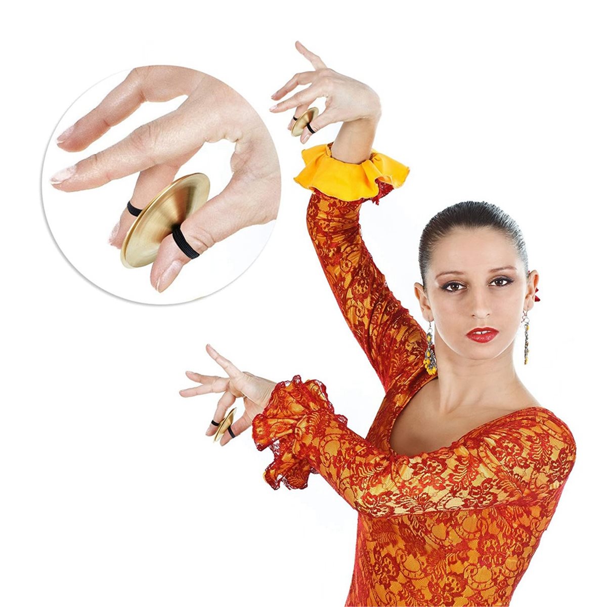 6 Pieces Finger Cymbals Belly  - đánh giá và giá Musical Instrument Zills