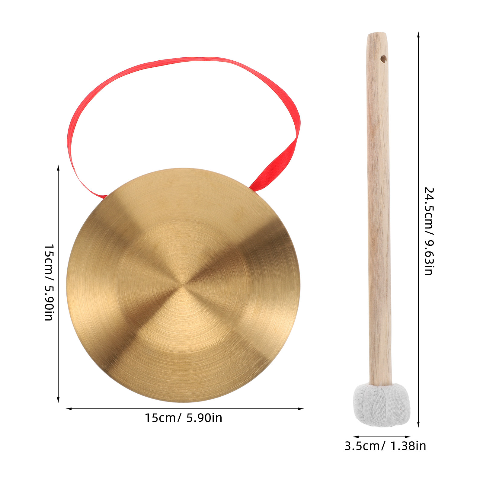 1Set Mini Handheld Copper Gong - đánh giá và giá Musical Instrument In Chinese
