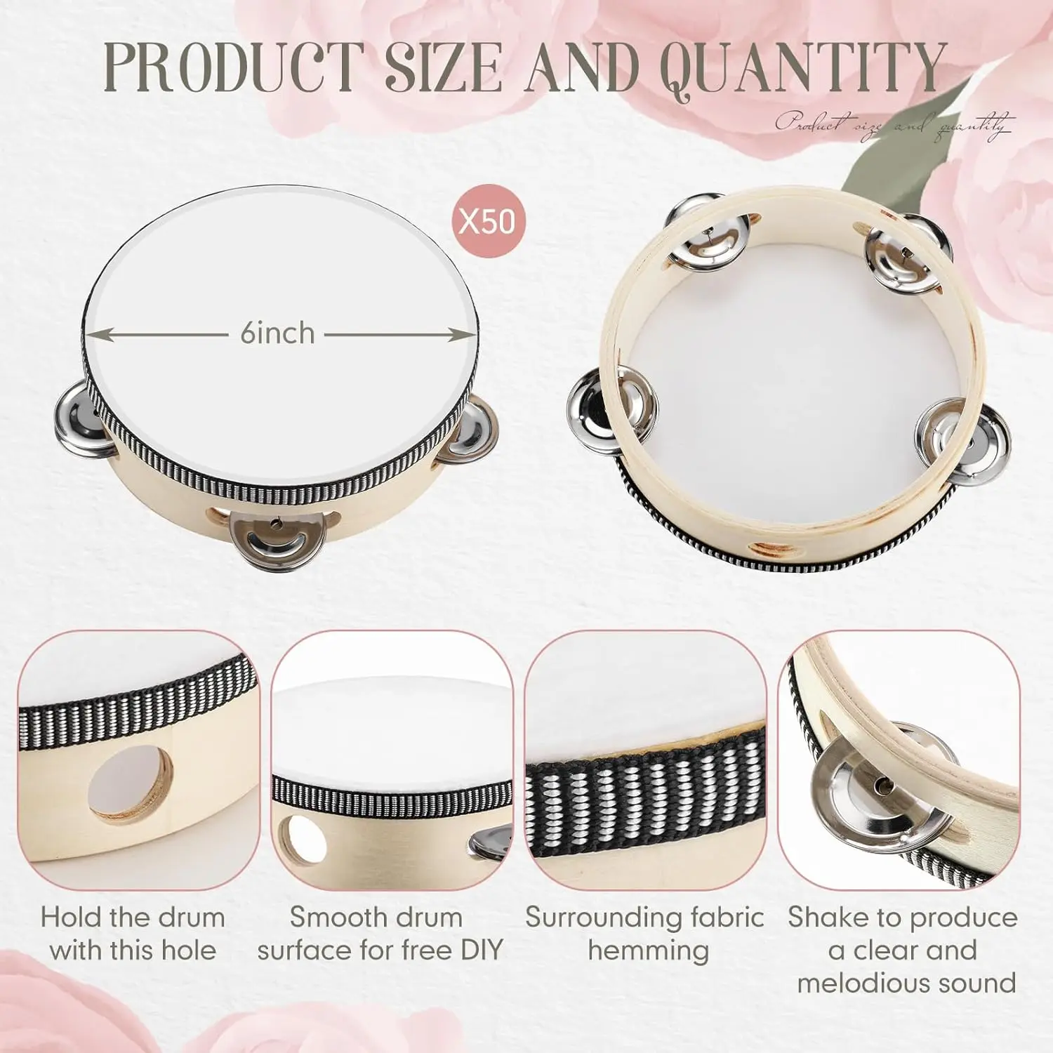20-120Pcs Wedding Tambourines  - đánh giá và giá Musical Instrument In Chinese